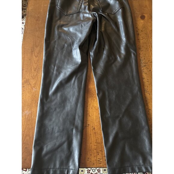 abercrombie fitch Ultra High Rise Faux Leather Pants Black 27/4 - Picture 6 of 7
